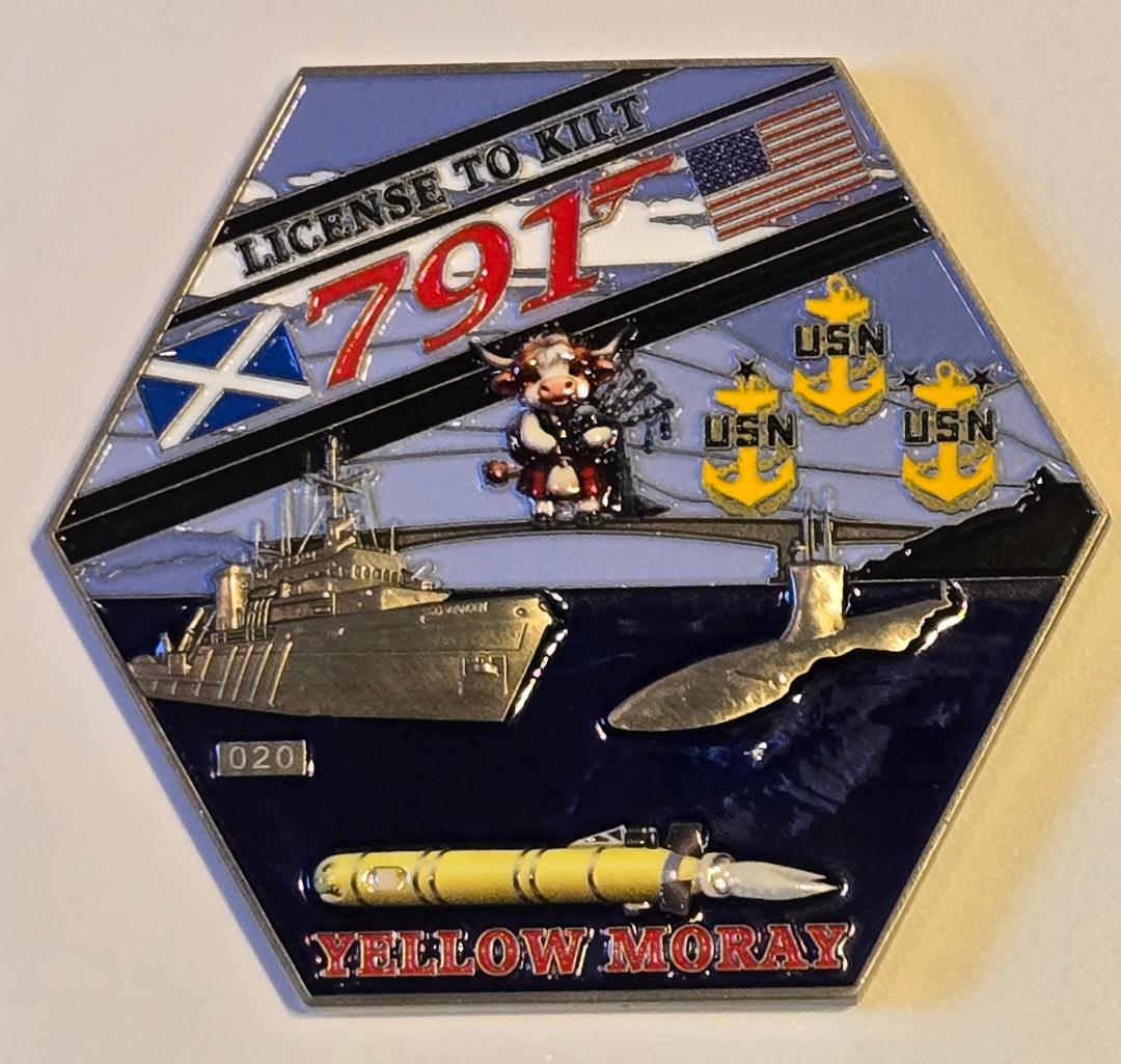 Unmanned Underwater Vehicle Squadron 1 (UUV-1) & USS Delaware SSN 791 Challenge Coin