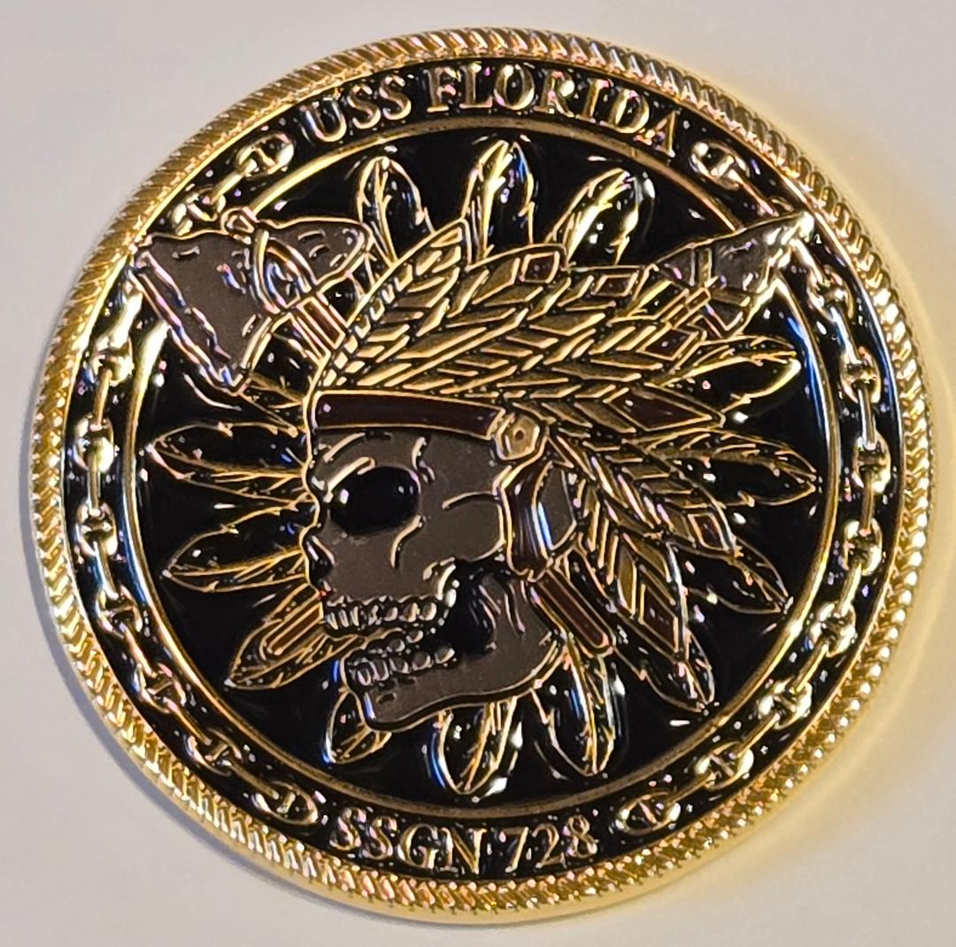 USS Florida SSBN 728 Chief's Challenge Coin