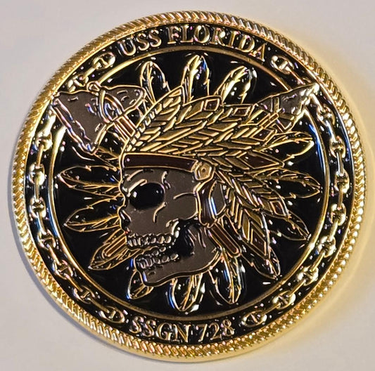USS Florida SSBN 728 Chief's Challenge Coin