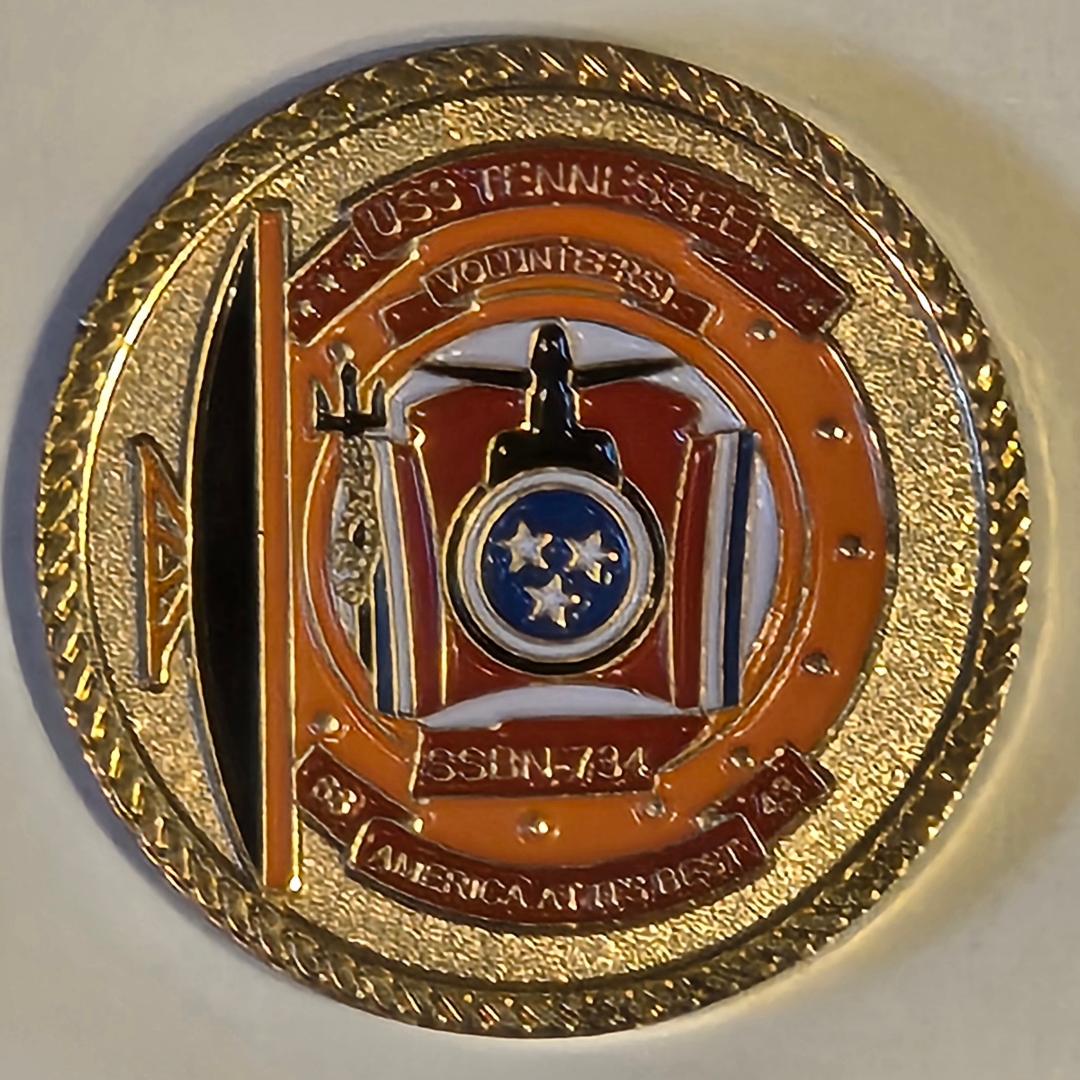 USS Tennessee SSBN 734 CO Challenge Coin