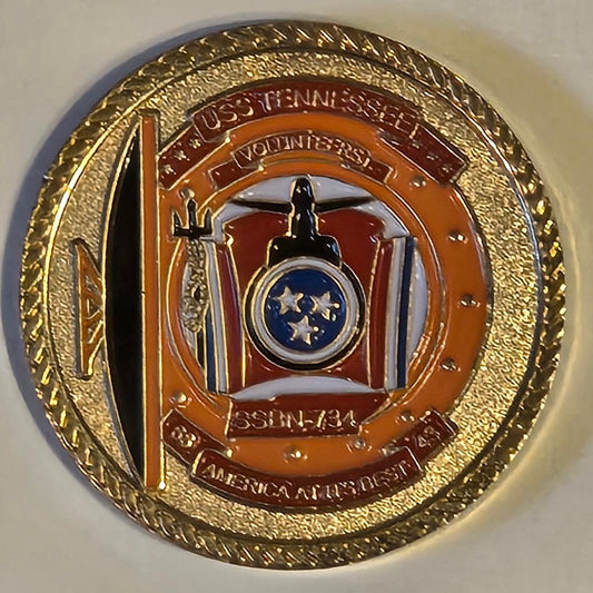 USS Tennessee SSBN 734 CO Challenge Coin