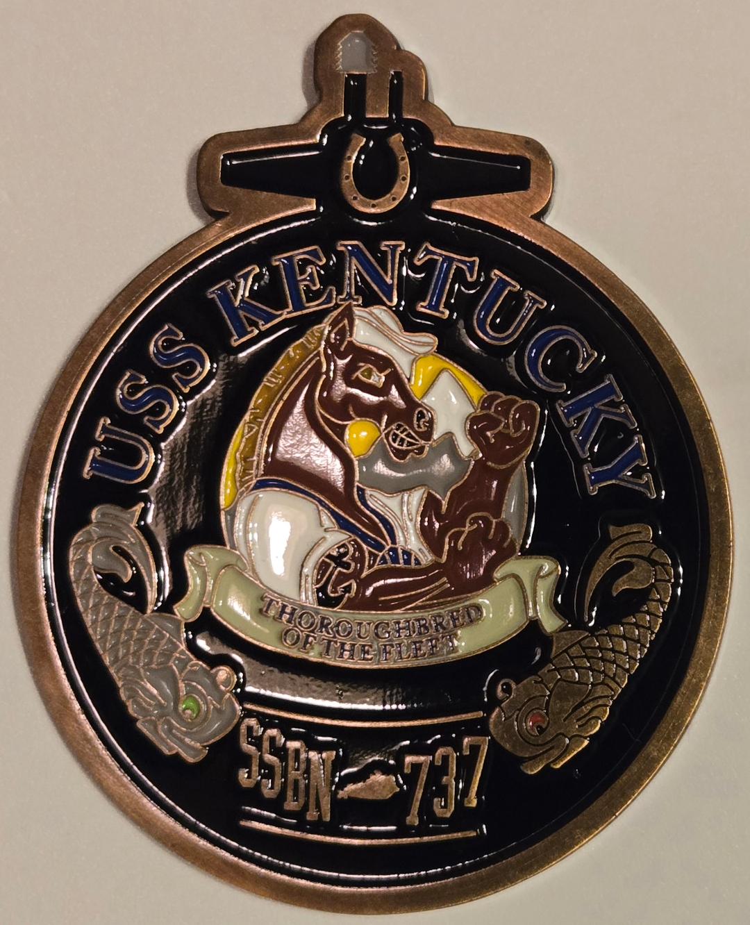 USS Kentucky SSBN 737 Ship's Round Challenge Coin