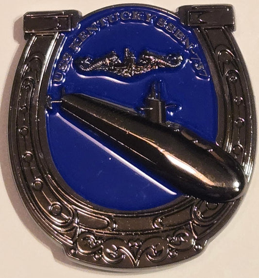 USS Kentucky SSBN 737 Blue Ship's Challenge Coin
