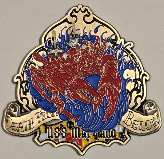USS Maryland SSBN 738 Chief's Challenge Coin