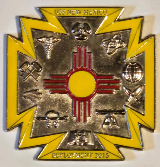 USS New Mexico SSN 779 2015 Deployment Challenge Coin