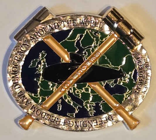 USS John Warner SSN 785 Maiden Deployment Oval Challenge Coin