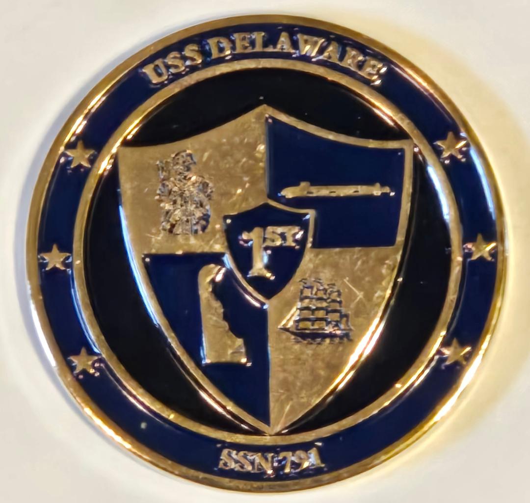 USS Delaware SSN 791 Challenge coin