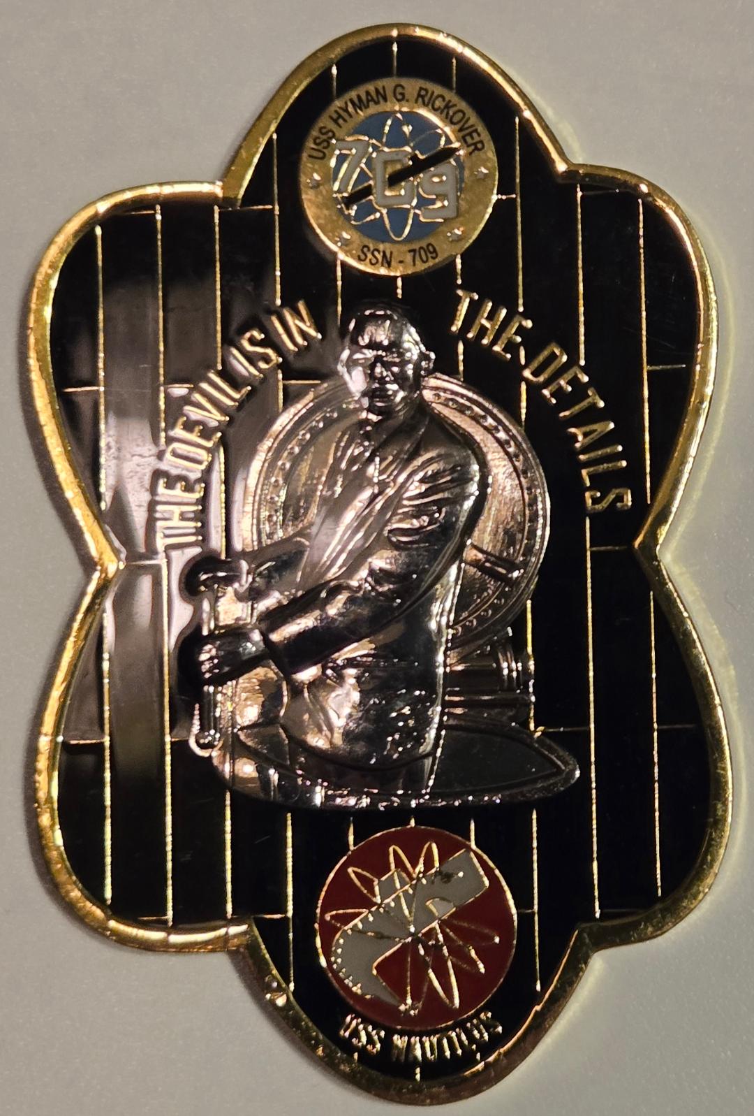 USS Rickover SSN 795 Christening Challenge Coin