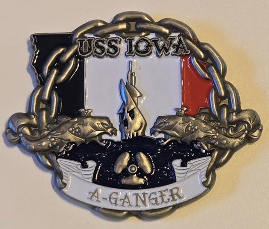 USS Iowa SSN 797 A-Gang Challenge Coin
