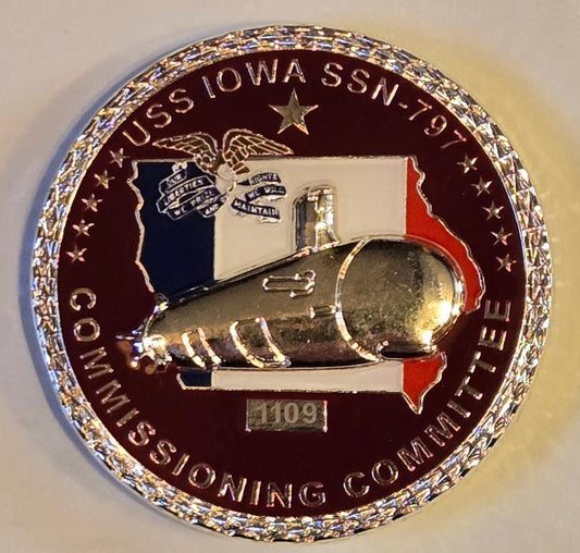 USS IOWA Commissioning Committee Commissioning Challenge Coin (Serialized)