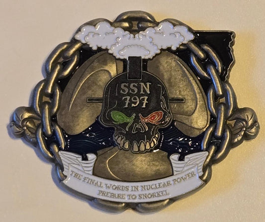 USS Iowa SSN 797 A-Gang Challenge Coin