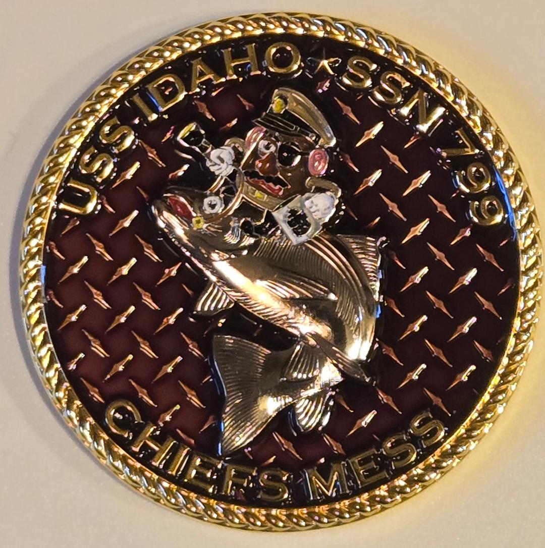 USS Idaho SSN 799 Chiefs Challenge Coin
