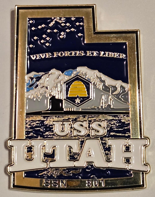 USS Utah SSN 801 Raptor Challenge Coin
