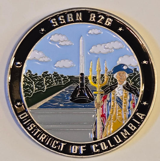 USS District of Columbia (DC) SSBN 826 Challenge Coin