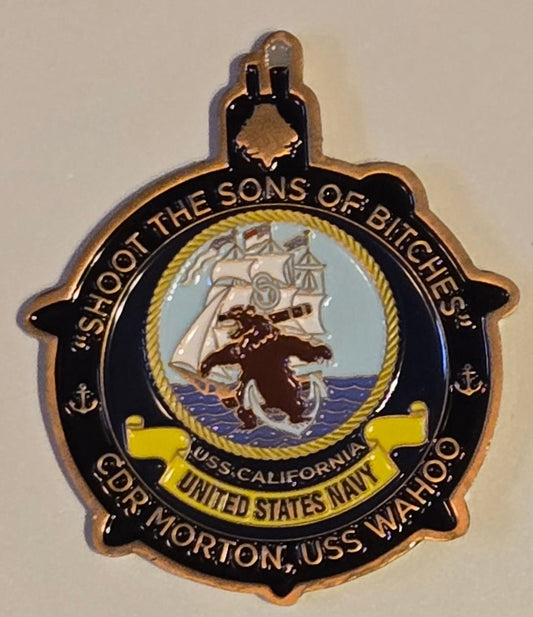 USS California SSN 781 Morton / Wahoo Challenge Coin