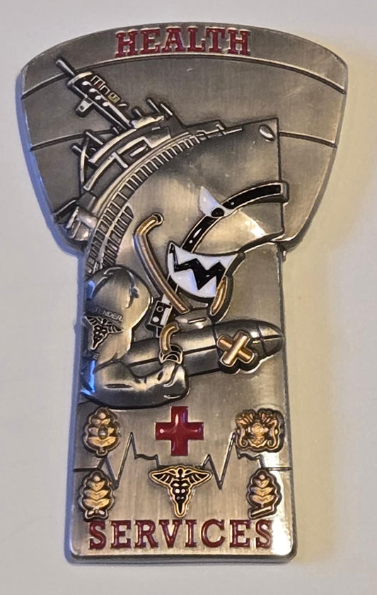 USS Land AS 39 and USS Cable AS 40 Health Services Guam Challenge Coin