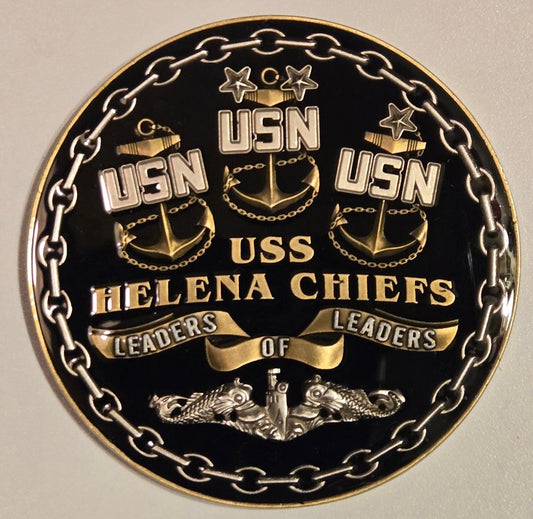 USS Helena SSN 725 Chief's Challenge Coin