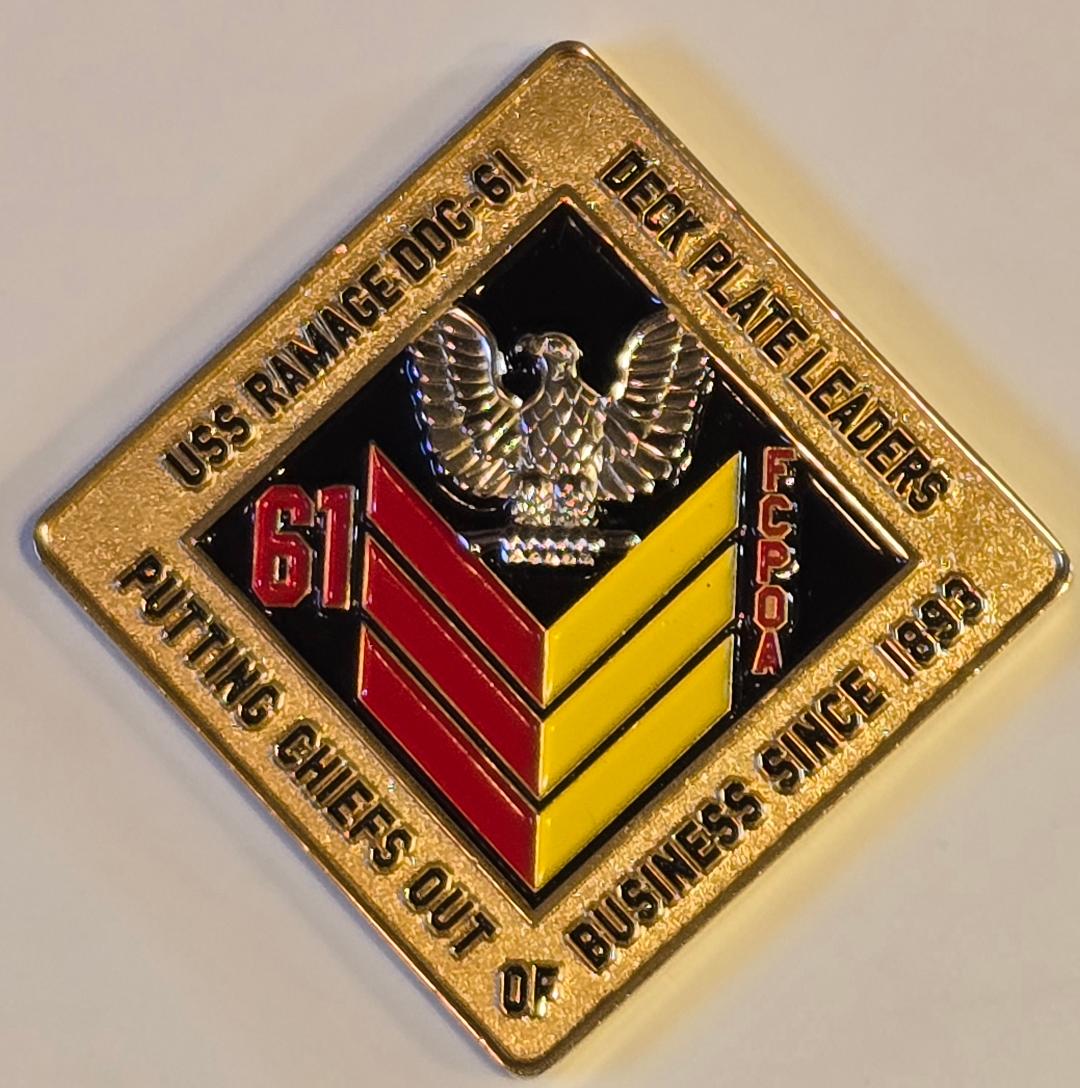 USS Ramage DDG-61 First Class Petty Officers Association Challenge Coin