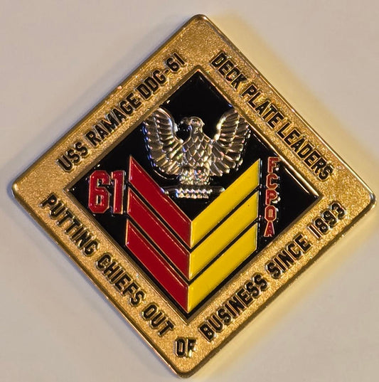 USS Ramage DDG-61 First Class Petty Officers Association Challenge Coin