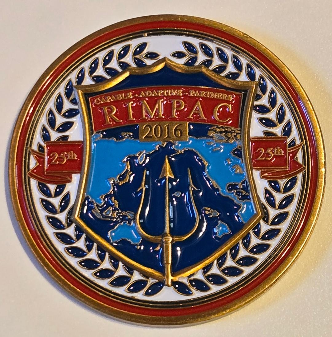 2016 RIMPAC 25th Anniversary Challenge Coin