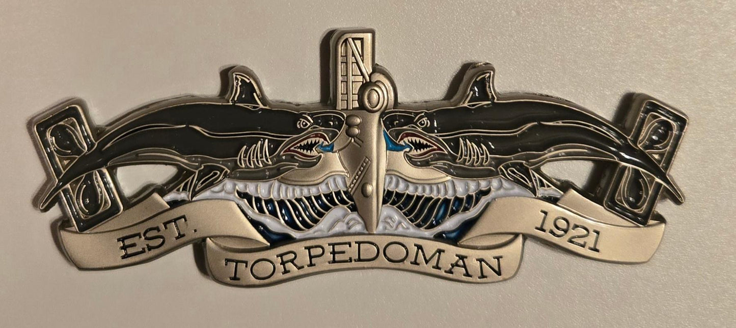 Torpedo Man (TM) Predators Challenge Coin
