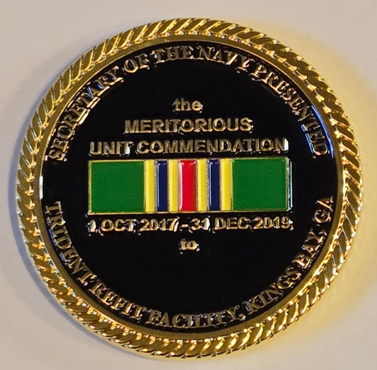 Trident Refit Facility (Kings Bay) Meritorious Unit Commendation (MUC) Challenge Coin