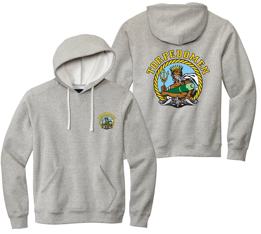 Torpedoman Hoodie – Torpedomen Front & Back Design, Black or Gray
