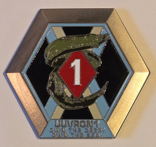 Unmanned Underwater Vehicle Squadron 1 (UUV-1) & USS Delaware SSN 791 Challenge Coin
