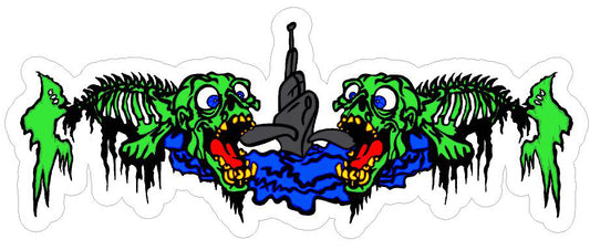 Zombie Dolphins Sticker – Submarine Design, Small or Large